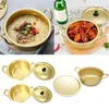 Suppentöpfe, koreanischer Ramen-Topf, Nudeln, Paomian-Pfanne, verdicktes gelbes Aluminium, goldenes Küchenkochgeschirr, Wok 231019