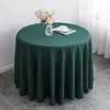 Pano de mesa decoração de casamento capa redonda poliéster linho cor sólida el banquete festa de aniversário atacado moda durável 231019