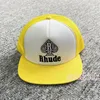 Rhude Ball Caps Truck Hat Mens and Womens Same Fashion Tide Brand Flat Brim Baseball Cap Embroidery Hats Autumn Winter