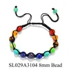 Charm Bracelets 13 Pc 6 Mm Crystal Beads Woven Yoga Bracelet For Women Man Lover Gift Adjustable Rock Agate 7 Color Power Stone Bangle