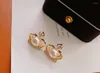 Stud Earrings Natural Freshwater Pearl Shiny Crystal Crown Design 14K Gold Filled Female Jewelry For Women Gift