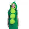 cosplay Eraspooky Divertente Festa di Halloween per adulti Green Pea Pod Costume Donna Cosplay Tuta con cappuccio Carino vestiti di Natalecosplay