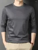 Men's T Shirts Autumn O-Neck Solid Color Long Sleeve T-shirt For Men Korean Style Cotton Loose Fashion Urban Simple Casual Cozy Youth