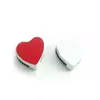 20 50st Lot 8mm Red Heart Slide Charms Diy Eloy Accessories Passar för 8mm armbandsnyckelringar Fashion Jewelrys2262