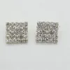 50 Stück 16 x 16 mm quadratische Strass-Verzierungsknöpfe FlatBack DIY Kristallschnallen Fabrik 270a