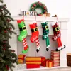 Chaussettes de noël 26x62CM, sac cadeau, décorations, accessoires de mise en page de scène, sac cadeau pour enfants, pendentifs, nouvelle collection 1020