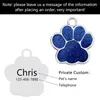 Étiquettes personnalisées pour chien et chat, pendentif à paillettes gravées, impression personnalisée, identification de chiot, nom d'animal de compagnie, accessoires de collier