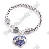 Nana Crystal Heart Charm avec Bracelet à griffe de homard de 20 cm Chaîne de blé Bracelet200y
