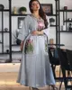 Vêtements ethniques Moyen-Orient Jalabiya Dubaï Sparkle Paillettes Robes brodées Femmes musulmanes Ramadan Élégant Turquie Abaya Robe de fête