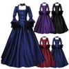 Casual Jurken Dame Middeleeuwse Vintage Retro Gothic Cosplay Jurk Vrouwen Baljurk Kant Bloemblaadje Mouw Avondfeest Hof Maxi Vestido236J