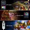 Kerstversiering Dreamcolor LED Lichtslingers Bluetooth Muziek WS2812B USB RGBIC Regenboog Fee voor Kamer DIY Decoratie 231019