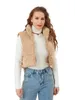 Coletes femininas mulheres inverno colheita puffer colete gola leve sem mangas jaqueta quente outerwear acolchoado gilet