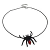 Hanger Kettingen Punk Bat Charme Ketting Halloween Spinnen Sleutelbeenketting