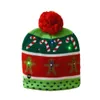 Weihnachtsmütze, modisch für Kinder und Erwachsene, Elch, Weihnachten, warme Mütze, Strickmütze, LED-Licht, farbig, Party, Erwachsene, Wollmütze, neuer Stil