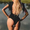 Women's Swimwear Sexy Soild Bodysuit Angel Wing Swimsuit One-pieces Backless Women Push Up Brazilian Bikini Bathing Suit Monokini