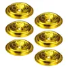 Lanterne portatili 9 pezzi Supporto per fiore di loto Galleggiante a olio Lampada per burro Supporti per stoppini galleggianti Squisita custodia Forniture in alluminio