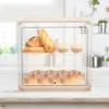 Plates Containers Kitchen Bread Double Layer Storage Desktop Bin Organizer Countertop