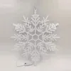 Ciondolo a forma di fiocco di neve bianco lucido da 1 pezzo con luce LED - Perfetto per Natale, compleanni e decorazioni per la casa