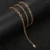 Chaînes Collier pour femmes hommes 4mm 585 couleur or rose courbé Rolo lien chaîne bijoux élégants 20/24 pouces cadeaux 2023 LCN35