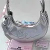 Shoulder Bags Vintage Silver Shoulder Luxury Half Moon Wallet Tote Bag Ladies Handbag Underarm Bags Handbagsstylishdesignerbags