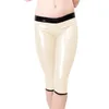 Pantaloni da donna Donna Pelle PVC lucida Al ginocchio Vita media Pantaloncini elasticizzati aderenti Fetish sexy Capris effetto bagnato Night Club