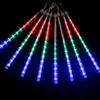 Christmas Decorations 50cm 30cm 8 Tubes Waterproof Meteor Shower Rain LED String Lights Outdoor Garden Decoration for Home Tree EUUS Plug 231019