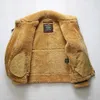 Мужская кожаная куртка-бомбер из искусственной зимы B3, высококачественная стрижка шерсти, настоящие мужские куртки из дубленки 231020