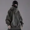 Kadın Hoodies Sweatshirts Sweatshirt Erkekler için Sweatshirt Erkek Ninja Tarzı Japon Hoodie Sonbahar Kış Katı Yurdışı Uzun Kollu Cep Punk Büyük Boy Üstler 231020