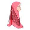 Этническая одежда Малайзия Мусульманские женщины Хиджаб Натянуть мгновенный шарф Сетчатый тюрбан с цветком Молитва с полным покрытием шеи Исламские шали Повязка на голову Арабская кепка