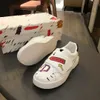 luxury fashion kids shoes Graffiti en couleur Child Sneakers Size 26-35 Buckle Strap baby casual shoes Including brand box Aug30