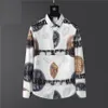 2022designer luxury mens dress casual print shirts for men long sleeve cotton paris slim fit womens shirt#L254V218v