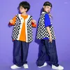 Scene Wear Hip Hop Kids Dancing Costumes For Girls Boys Child Party Show T Shirts Pants Jacket Jazz Clothes Ballroom Dance