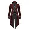 Herenjassen Herenjas Steampunk Gotische Victoriaanse rok Vintage Halloween Cosplay Kostuum Tuxedo Man Coat Party Stage Uniform