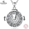 Anhänger Halsketten Eudora 925 Sterling Silber 12 Zodiac Whee Halskette für Männer Frauen Vintage 12 Sternzeichen Anhänger Persönlichkeit Schmuck Party Geschenk 231020