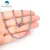 5pcs lot Rainbow Colol Square Snake 1 4mm Stainless Steel Chains Necklace 18'' 20 Link Chain Jewelry Making276t