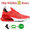 Mens 270s Running Shoes 27C Cushion sneakers Barely Rose Triple Red Black White Pink Blast pack hot punch Medium Olive Summer Gradient 27 Men Women Sports Trainers