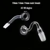 10st 45 90 grader XXL 30mm Big Bowl Glass Oil Burner Pipe med vattenpipa 10mm 14mm 18mm Male Female Thin Pyrex Water Pipes For Rigs Röker Bongs