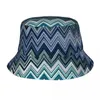 Boinas em casa zigzag multicolor bucket chapéu personalizado praia de verão sol chique chique em chapéus geométricos