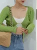 Women's Sweaters Women's Sexy Knitted Long Sleeve Sweater Cardigan Feminine Slim Knitwear Tops 231019