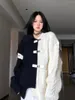 Dames Hoodies 2023 Lente Licht Luxe Mode Kleurcontrast Vest Jas Losse gebreide trui Boetiekkleding Eenvoudige stijl