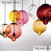 Pendant Lamps Pendant Lamps Nordic Modern Simple Color Ball Glass Chandelier Restaurant Bar Creative Personality Transparent Lamp Ligh Dhg6Z