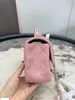 Top Luxury Fashion Design Women Classic Rhinestone Chain Wrap Leather Material Mini Flip channell Bag Elegant and Exquisite Super Versatile Handheld Crossbody Bag