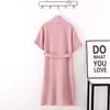 Women's Sleepwear Fashion V-neck Short-sleeved Belt Pocket Cotton Gauze Couple Robe Blue Black Pink White House Robes Loose Thin Bathrobe