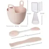 Eye Massager Silicone Mask Bowl Spoons Kit DIY Adjust Set Multi functional Makeup Smooth Large Easy to Clean Face Skin Care Tools 231020