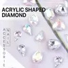 Dekoracje grafiki paznokci Różne rozmiar brokat Diamond Rhinestone 3D Dekoracja DIY Crystal Manicure Akcesoria