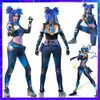 Cosplay Anime Game Valorant Neon Cosplay Costume Wig Party Halloween Carnival Suit Blue Women Combing Clothing Outfit For Adult Uniform