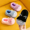 Slipper Kinderslippers Roze Harige Konijnenoren Patroon Antislip Babymeisje Slippers Kinderschoen Winter Warm Winter Kinderen Katoenen Schoenen 231020