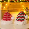 Red Christmas Hat Soft Plush Striped Snowflak Hats Santa Claus Cosplay Cap Kinderen Volwassenen Xmas Party Decoration Caps 1020