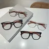 Lunettes de soleil Vintage Anti Blue Light Lunettes carrées Femmes Designer Tendance Myopie Prescription Cadres optiques Jambe de grain en bois