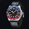 luxury fashion Quality rubber watch red blue Ceramic Bezel Automatic Mechanical 2813 Movement designer mens Watch Luminous Sapphire Waterproof Relogio Masculino